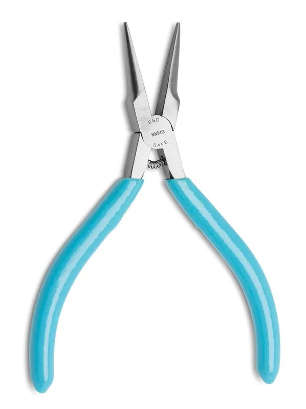 Xcelite NN54GVN ESD-Safe Slim Line Needle Nose Pliers with Smooth Jaw & Ergonomic Handles, 5" OAL