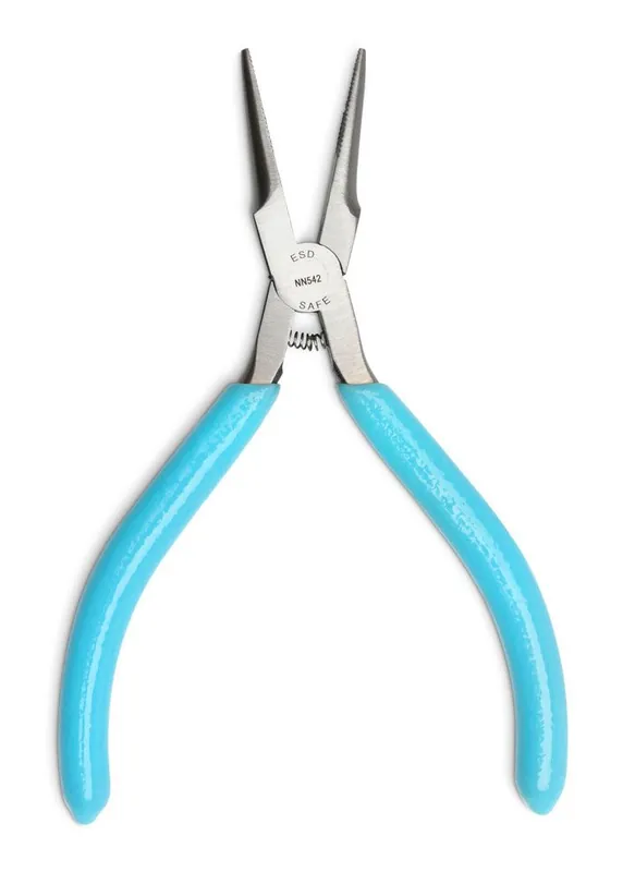 Xcelite NN542N ESD-Safe Needle Nose Pliers with Serrated Jaw, Fine Pointed Tips & Ergonomic Handles, 5" OAL