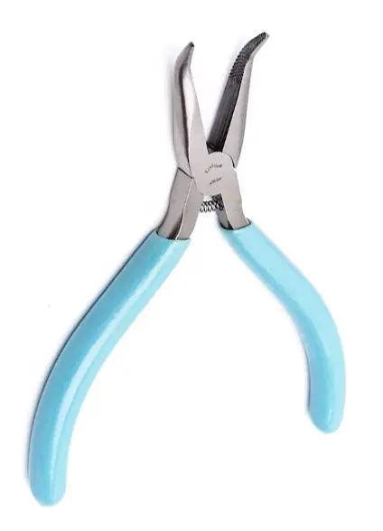 Xcelite CN255VN ESD-Safe Chain Nose Pliers with Serrated Jaw, 60° Curved Tips & Ergonomic Handles, 5" OAL