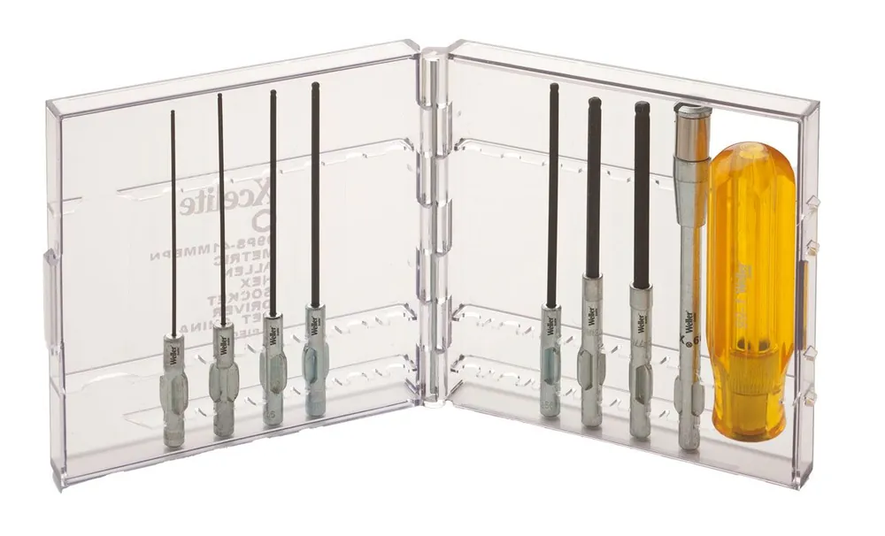 Xcelite 99PS41MMBPN 9-Piece Series 99® Ballpoint Allen® Hex Socket Driver Set