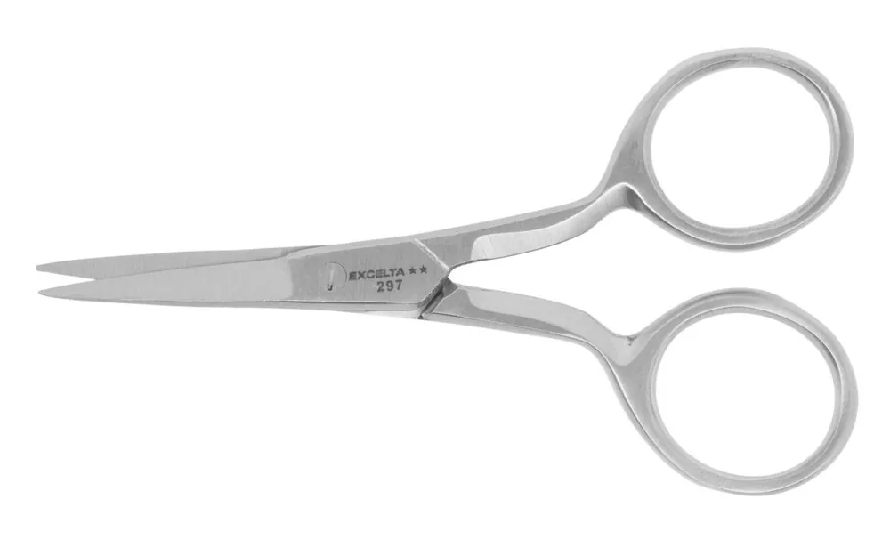 Excelta 297 ★★ Stainless Steel Scissors with Medium Straight, Long Blade, 3.5" OAL