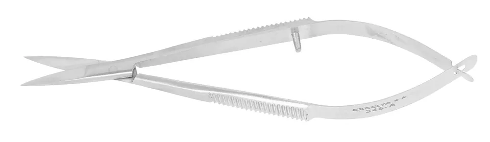Excelta 346A ★★ Micro Self-Opening Stainless Steel Scissors with Straight Blades, 3.75" OAL