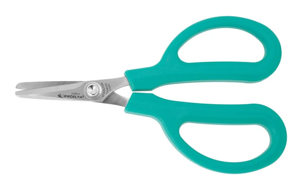 Excelta 298B-P ★★★ Stainless Steel Scissors with Straight, Blunt Blades & Molded Handle, 6" OAL
