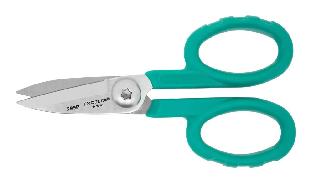 Excelta 299P ★★★ Stainless Steel Scissors with Straight Blades & Molded Handle, 5.5" OAL