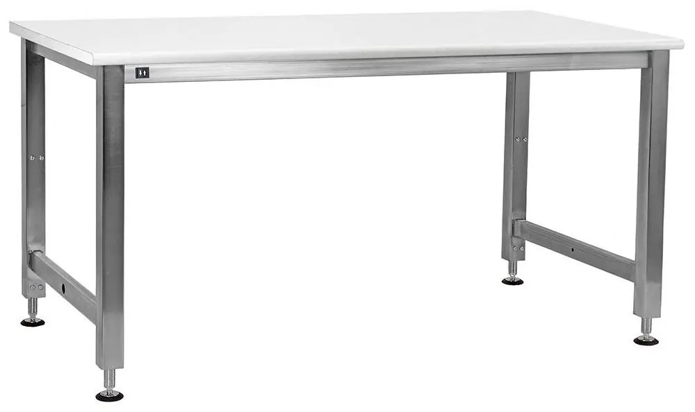 BUILT RIGHT A-Series Height Adjustable Stainless Steel Electric Lift Workbench with Cleanroom Laminate