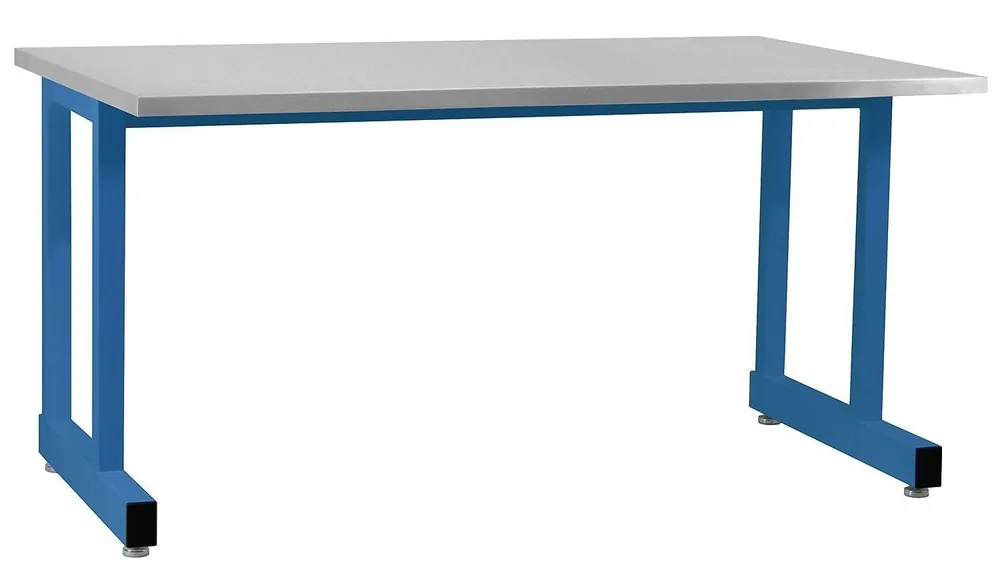 BUILT RIGHT D-Series Cantilevered Workbench with Stainless Steel Work Surface