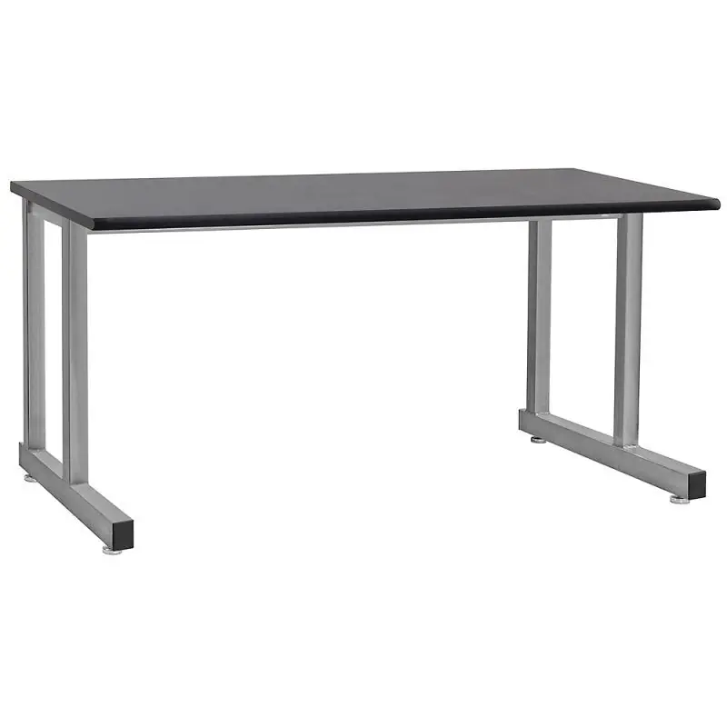 BUILT RIGHT D-Series Stainless Steel Cantilevered Workbench with 1" Phenolic Resin Work Surface