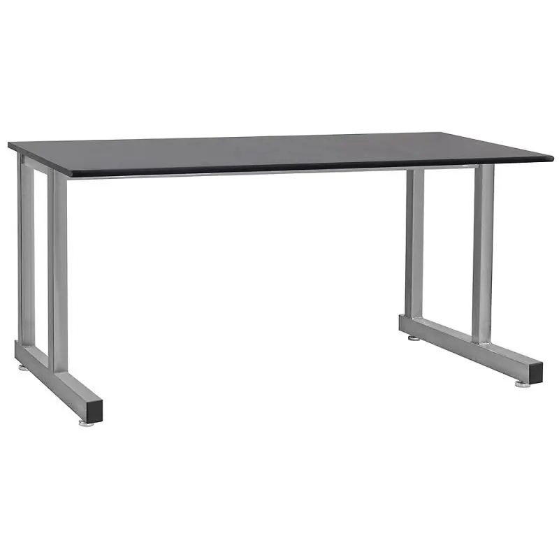 BUILT RIGHT D-Series Stainless Steel Cantilevered Workbench with 0.75" Phenolic Resin Work Surface