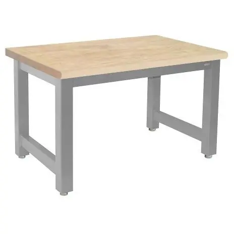 BUILT RIGHT H-Series Heavy-Duty Workbench with 1.75" Oiled Maple Butcher Block Work Surface