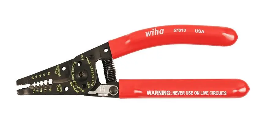 Wiha 57810 Wire Stripper with Classic Vinyl Grip