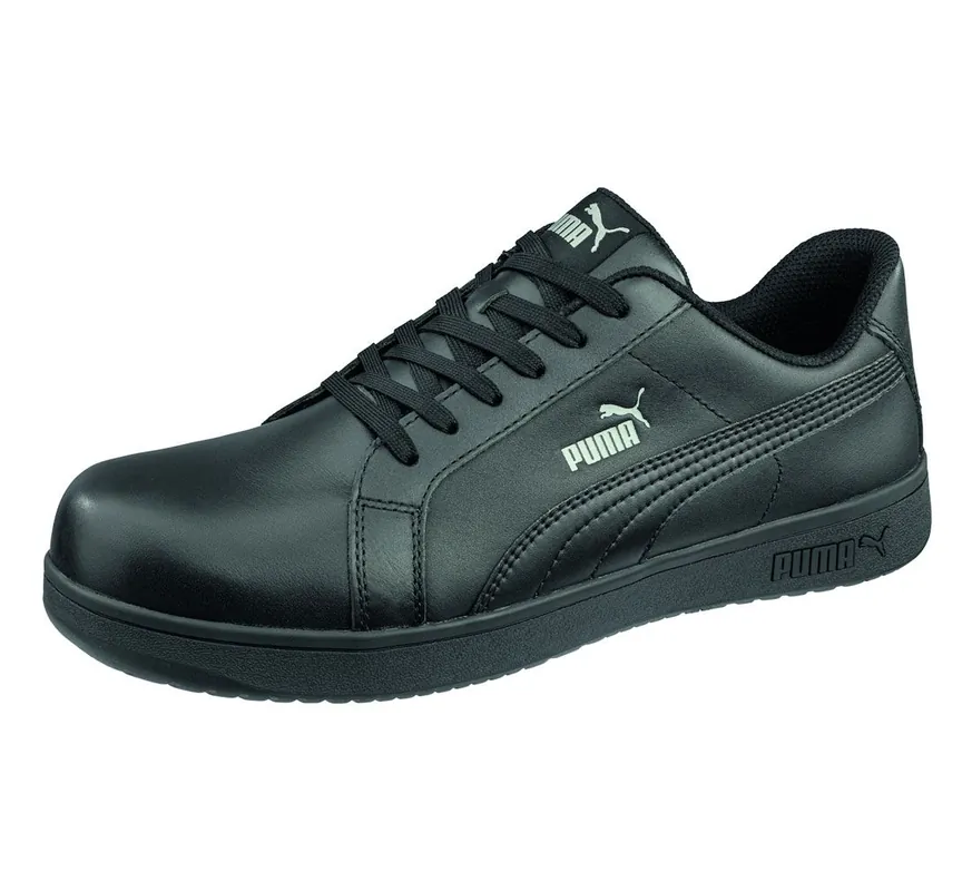 PUMA Safety Iconic ESD-Safe Women‘s Low Leather Safety Shoe, Black