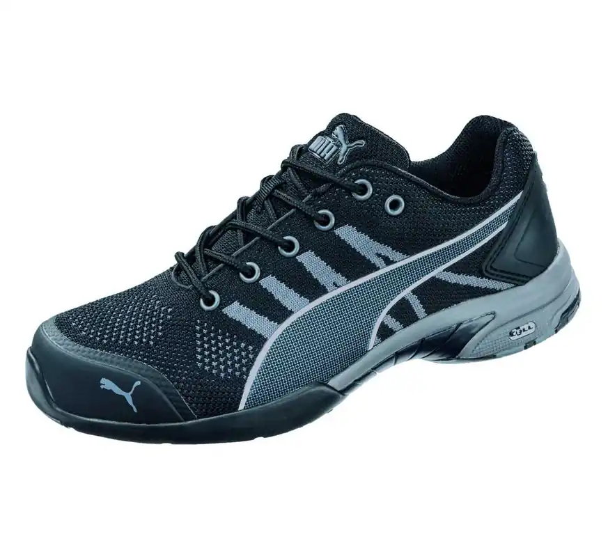 PUMA Safety Celebrity ESD-Safe Women‘s Low Knit Safety Shoe, Black/Gray