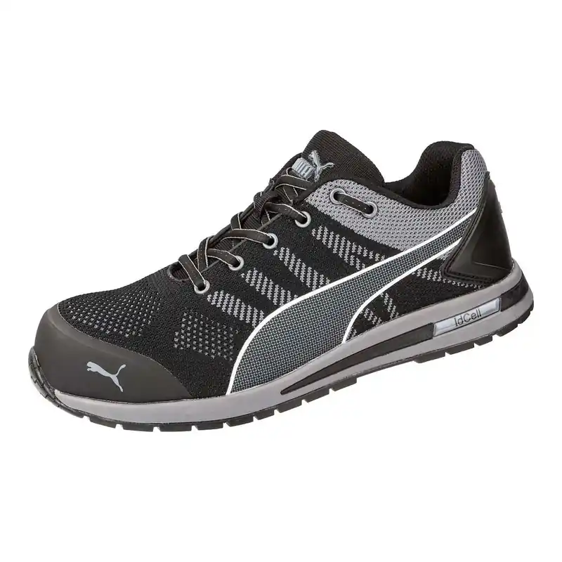 PUMA Safety Elevate ESD-Safe Men‘s Low Knit Safety Shoe, Black/Blue