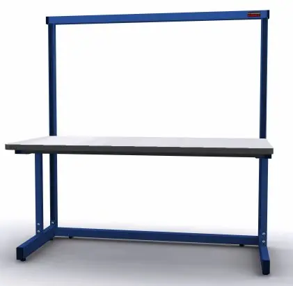 Production Basics C-Leg Workstation with Laminate Work Surface