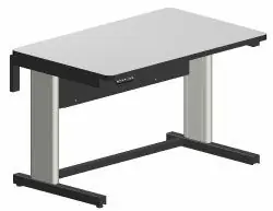 Production Basics Easy-Lift Dual Leg Workstation with Laminate Work Surface