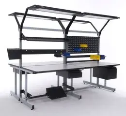 Production Basics Quad Workstation with ESD Laminate