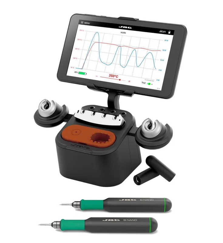 JBC BINN-5A B·iRON Dual Nano Battery-Powered Soldering Station with Portable Display