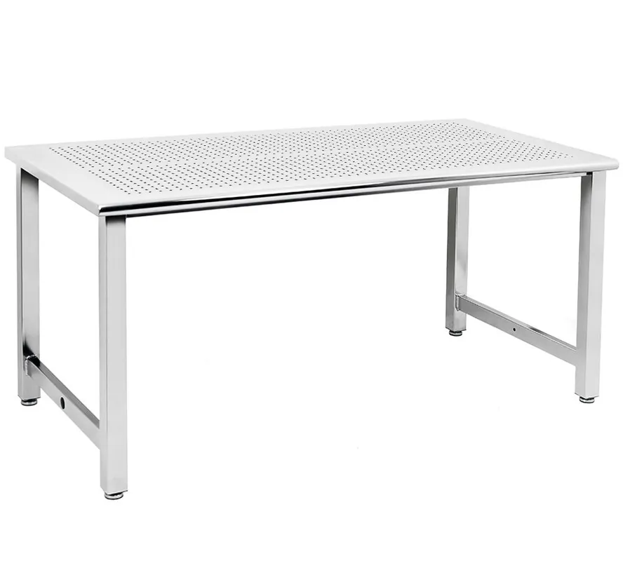 CleanPro™ Electropolished Stainless Steel Cleanroom Workbench with Perforated Top