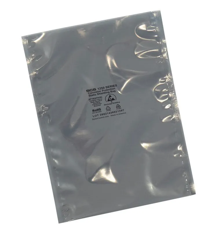 SCS 1250 Series Metal-Out Static Shielding Bags with Corrosion Protection, Open-Top