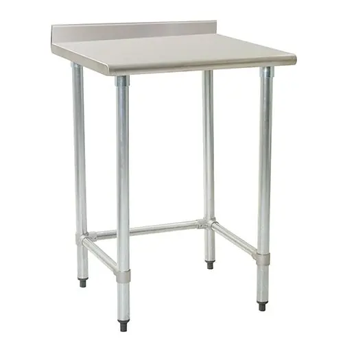 Eagle Budget Series Stainless Steel Worktable with 4" Backsplash & Tubular Base