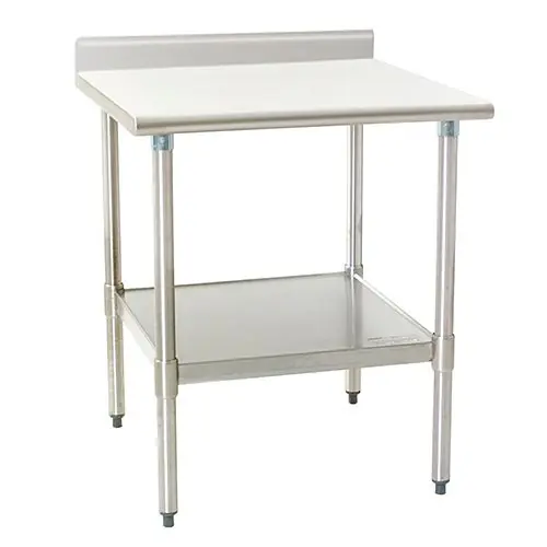 Eagle Spec-Master® Stainless Steel Worktable with 4" Backsplash & Adjustable Undershelf