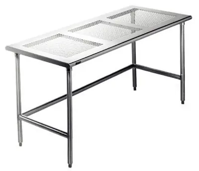 Eagle Stainless Steel Cleanroom Table with Perforated Top