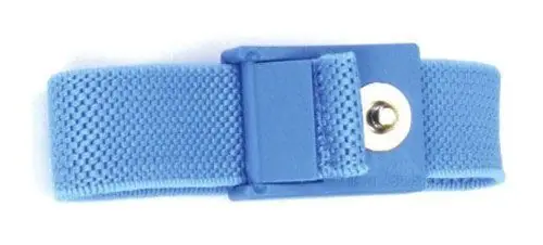 StatPro Adjustable Blue Elastic Wrist Strap with 4mm Snap