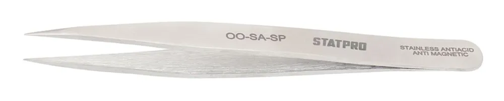 StatPro 00-SA-SP Economy Precision Anti-Magnetic Stainless Steel Tweezer with Straight, Strong, Medium Pointed Tips, 4.5" OAL