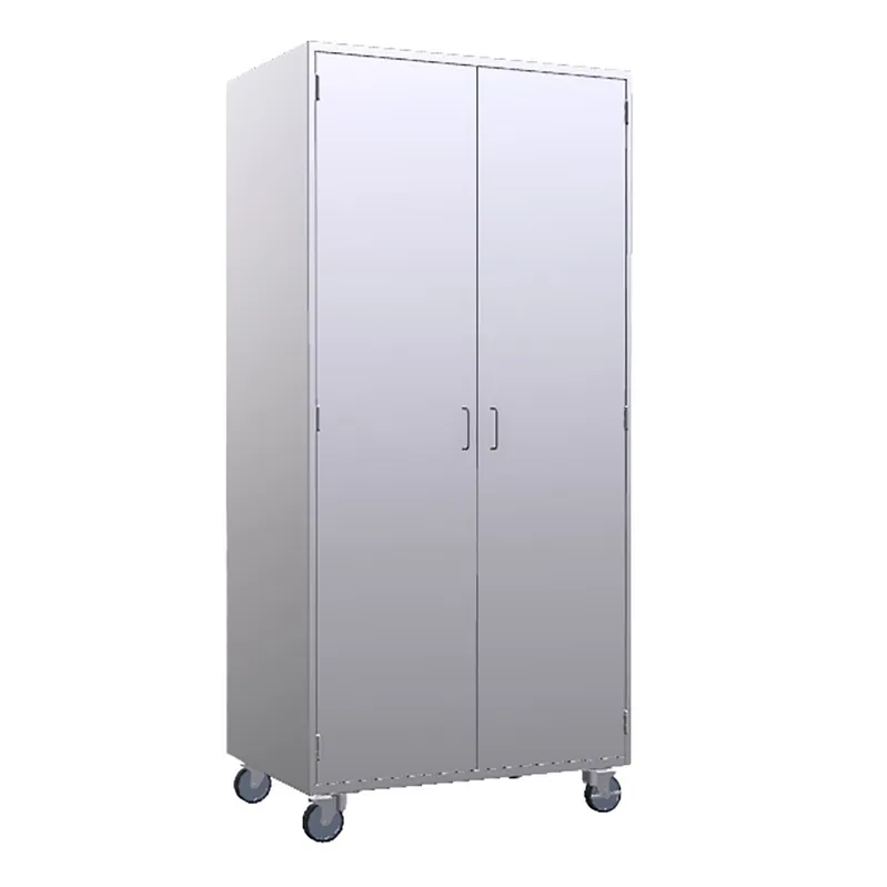Eagle Mobile Stainless Steel Storage Cabinet with 4 Adjustable Shelves