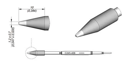 JBC C245 Series Chisel Soldering Cartridges