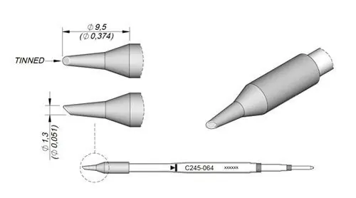 JBC C245 Series Beveled Soldering Cartridges