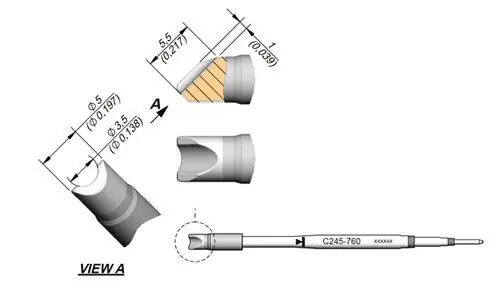 JBC C245 Series Barrel Soldering Cartridges