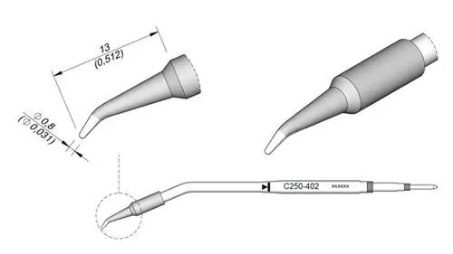JBC C250 Series Soldering Cartridges