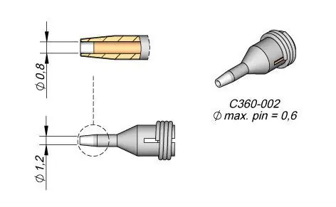 JBC C360 Series Soldering Cartridges