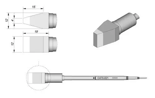 JBC C470 Series Tweezer Cartridges