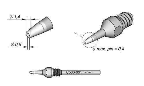 JBC C560 Series Desoldering Cartridges