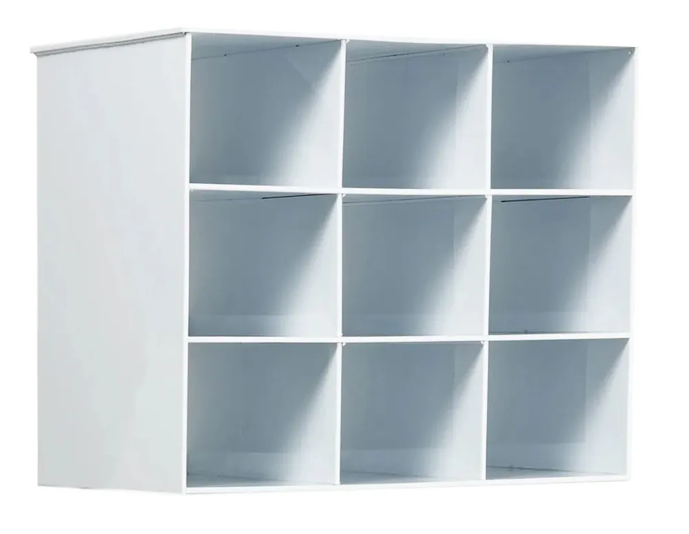 Terra Universal 1560-36-2 Wall-Mounted Polypropylene Multifunctional Storage System with Perforated Shelves & 9 Slots, 14.5"(D) x 24"(L) x 20.3"(H)