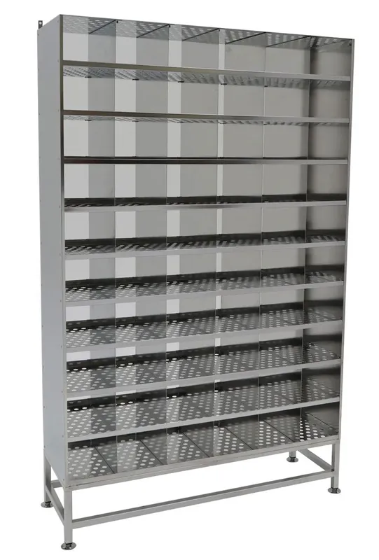 Terra Universal BioSafe® Stainless Steel Multifunctional Storage Systems with Perforated Shelves