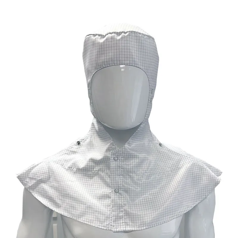 Transforming Technologies TX4000 ESD Grid Fabric Open Face Cleanroom Hoods with Ground Snaps