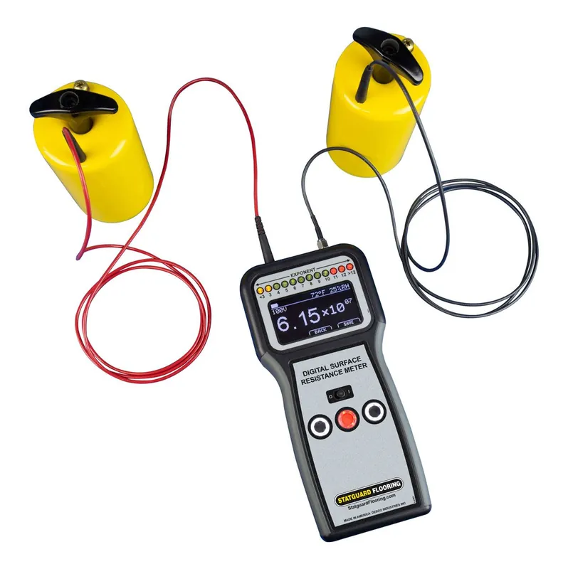 Statguard Flooring 46007 Digital Surface Resistance Meter Kit, includes NIST Certificate