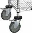 Quantum Storage WR-00H 5" Polyurethane Swivel Stem Casters (Set of 4)