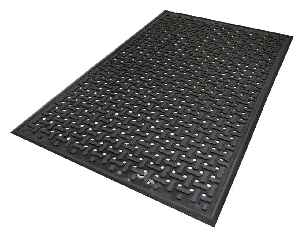 M+A Matting 420 Comfort Flow™ Indoor/Outdoor Wet/Dry Slip-Resistant Anti-Fatigue Mats, Black