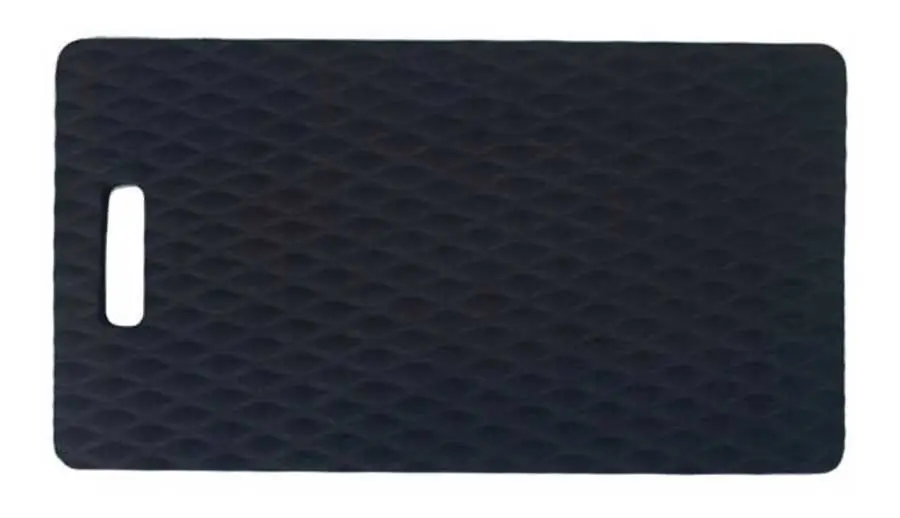 M+A Matting 433 12" x 22" Hog Heaven® Indoor/Outdoor Anti-Fatigue Knee Guard Mat, Black