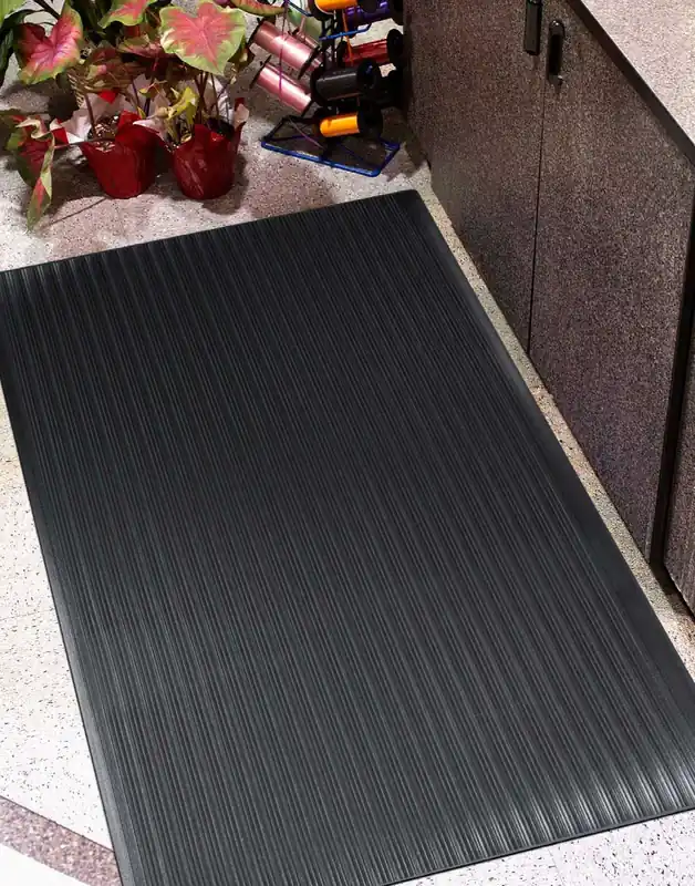 M+A Matting 415 Sure Cushion Indoor Anti-Fatigue Ribbed Mats, Charcoal