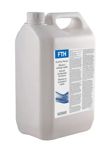 Electrolube EFTH05L Fast Dry Solvent Thinner For AFA Conformal Coating, 5 Liter Container
