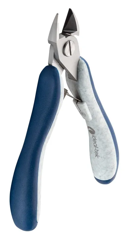 Ideal-tek ES5160L.CR.BGS.ITU ESD-Safe High-Precision Extra Large Rounded Oval Head Semi-Flush Alloy Steel Cutter with Ergo-Tek Slim Handles, 4.92" OAL