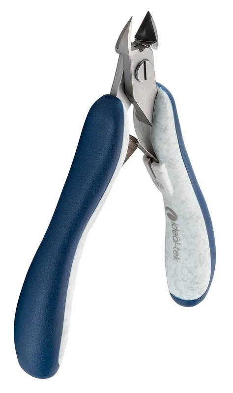 Ideal-tek ES141TX.CR.BGO.ITU ESD-Safe High-Precision Small Oval Head Flush Alloy Steel Cutter with Tungsten Carbide Blades & Ergo-Tek Slim Handles, 4.72" OAL