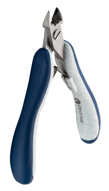 Ideal-tek ES5140.CR.BG.ITU ESD-Safe High-Precision Small Oval Head Semi-Flush Alloy Steel Cutter with Ergo-Tek Slim Handles, 4.72" OAL