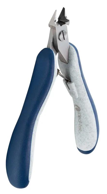 Ideal-tek ES5542.CR.BG.ITU ESD-Safe High-Precision Small Tapered & Relieved Head Full-Flush Alloy Steel Cutter with Ergo-Tek Slim Handles, 4.72" OAL