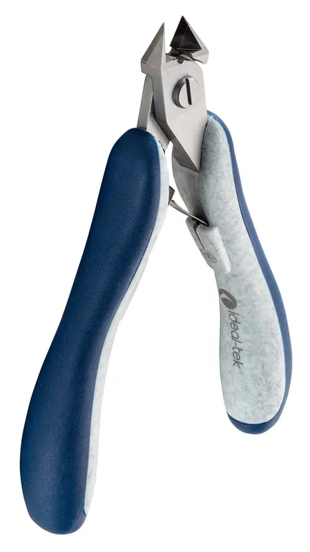 Ideal-tek ES351TX.CR.BGO.ITU ESD-Safe High-Precision Large Tapered Head Flush Alloy Steel Cutter with Tungsten Carbide Blades & Ergo-Tek Slim Handles, 4.65" OAL